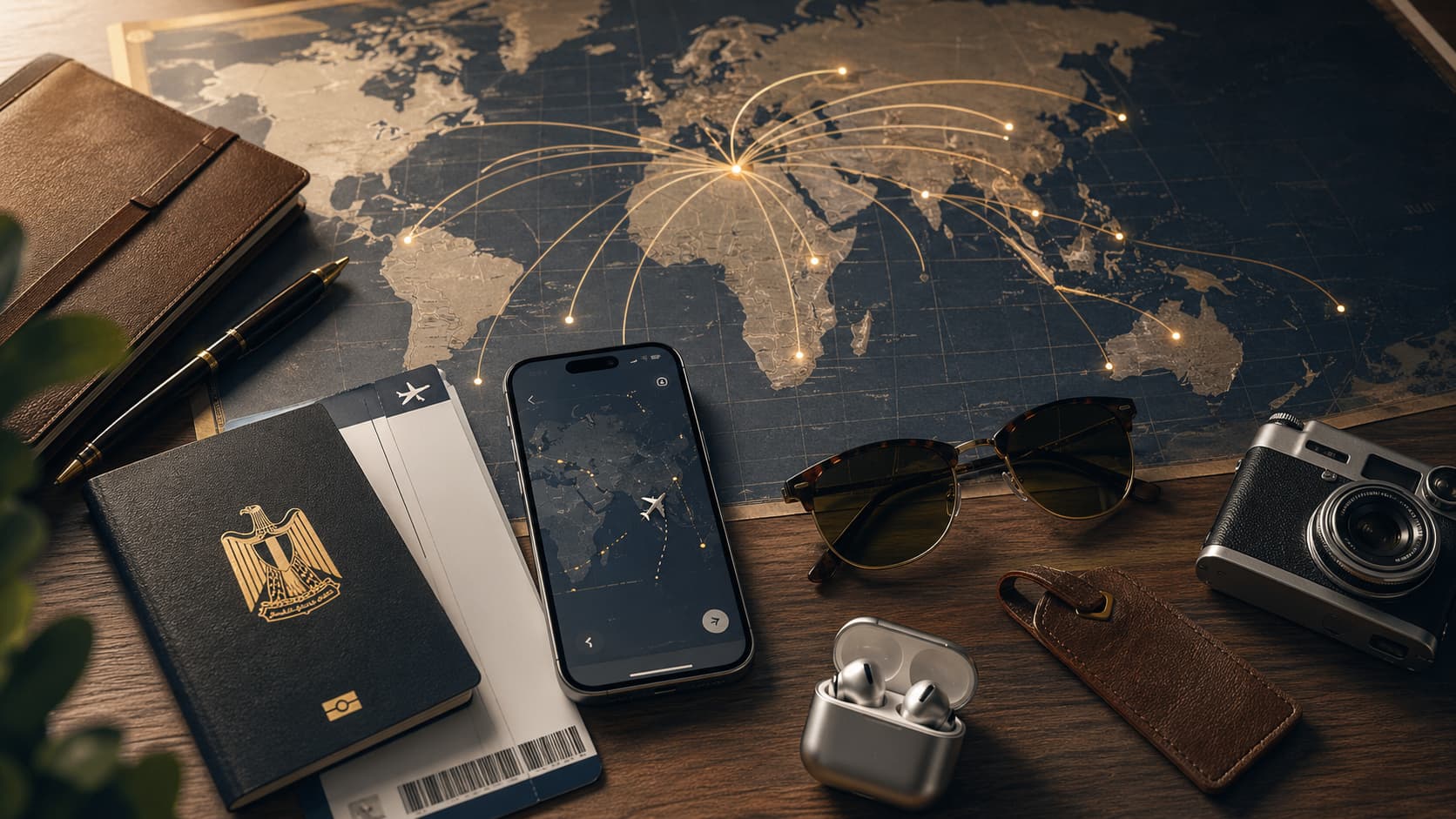 جواز سفر مصري وخريطة العالم ووجهات سياحية بدون تأشيرة للمصريين في عام 2026