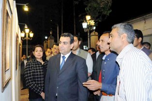 عبد الواحد النبوي يتفقد بروفة لمشروع المتحف الجوال