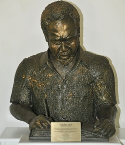 Minister St.Ange welcomes Dr Marie-Reine Hoareau, the new chairperson of the Creole Institute of Seychelles