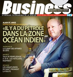 Alain St.Ange, the Tourism Minister of Seychelles makes the Cover of the Glossy Business Magazine of the Indian Ocean