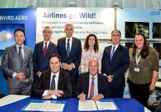 شركاء الاتحاد للطيران يوقعون إعلانا لدعم منع الاتجار غير المشروع بالحياة البرية