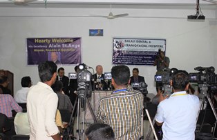 Seychelles Minister inaugurates a craniotomy machine at the Balaji Dental & Craniofacial Hospital in Chennai