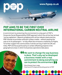 POP aims to be the first ever international carbon-neutral airline