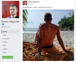 Liverpool goalie Simon Mignolet keeps up his training – on a Seychelles beach!