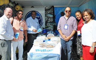 James Lesperance and Rondolph Payet use the investment forum to successfully showcase new fish products for local and export markets