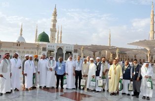 زيارة لرؤساء مكاتب شؤون الحجاج الى معارض المدينة المنورة
