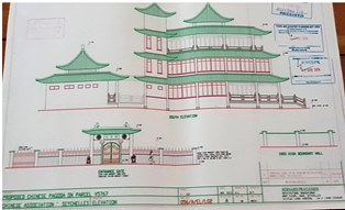 Construction of the Chinese Pagoda of Seychelles also a place of worship