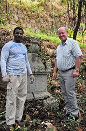 Cemetery with marked 1877 Grave Stone uncovered at Anse Dejeuner