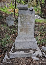 Cemetery with marked 1877 Grave Stone uncovered at Anse Dejeuner