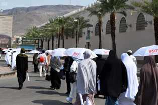 تفويج 114 ألف حاج من المدينة المنورة إلى المشاعر المقدسة بواسطة 2800 حافلة اليوم وغداً