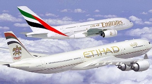 5% نمواً في رحلات (طيران الإمارات و الاتحاد للطيران) أغسطس الماضى