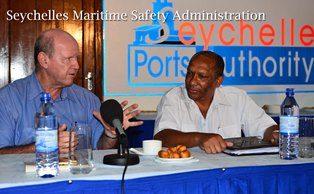 Minister Alain St Ange meets with the heads of the new Ministry of Tourism, Civil Aviation, Ports & Marine