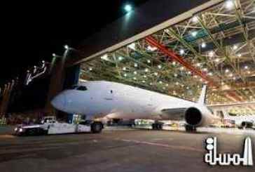 Boeing Rolls Out First 787 Dreamliner at Increased Production Rate