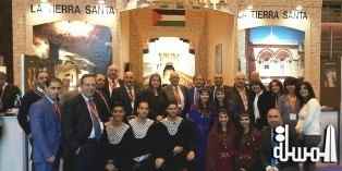 معايعة تبحث التعاون السياحى المشترك بين فلسطين واسبانبا بمعرض فيتور