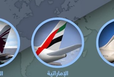 3 شركات خليجية تضم 650 طائرة جديدة الى اسولها