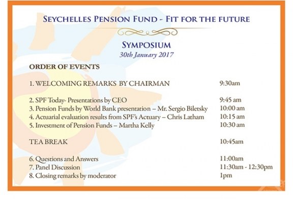 Seychelles Pension Fund organising a Symposium including World Bank presentation