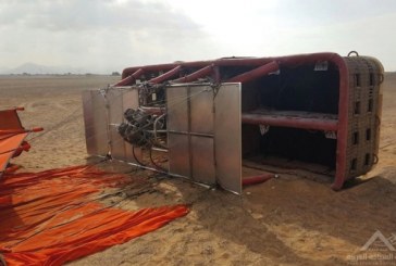 إصابة ستة سياح في سقوط منطاد هوائي بالشارقة