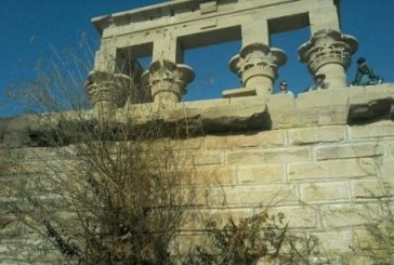 الاثار تنفى إحتراق كشك تراجان أحد ملحقات معبد فيلة بمدينة أسوان