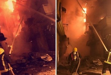 بالفيديو.. حريق هائل في المنطقة التاريخية بجدة يلتهم مبنيين