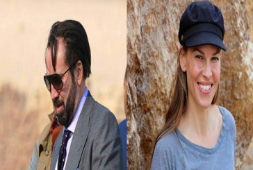 نيكولاس كيدج وهيلاري سوانك في منطقة الأهرامات للترويج للسياحة المصرية