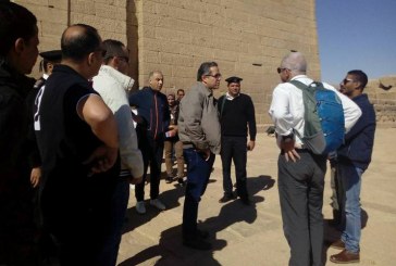 العناني يتفقد أعمال ترميم المشروعات الأثرية بأسوان