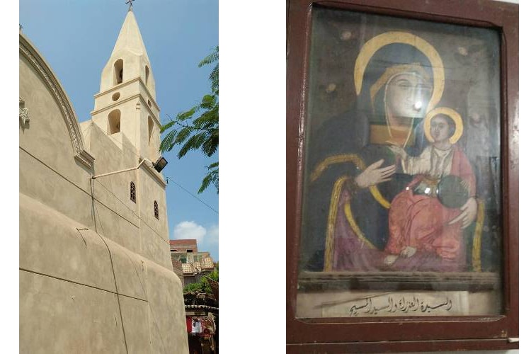 د. الحسينى يتفقد كنيسة الشهيدة رفقة بسنباط