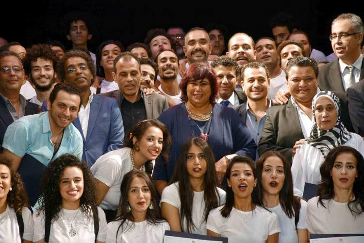 وزيرة الثقافة تحتفل مع الجمهور بتخرج الدفعة الاولى لورشة ابدأ حلمك المسرحية