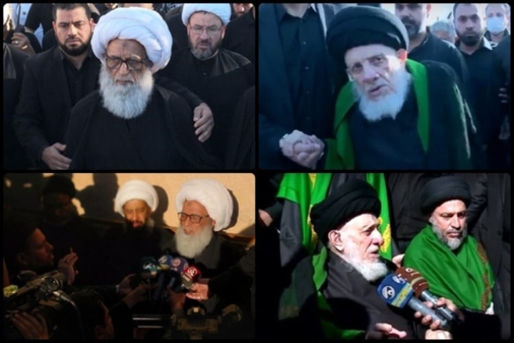 المرجعان النجفي والحكيم يشاركان الحشود المليونية بالسير الى كربلاء