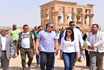 المشاط والعناني ومحافظ أسوان يتفقدون المناطق الاثرية والسياحية بالاقليم