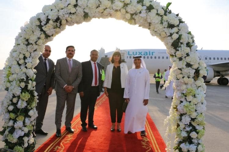 مطار رأس الخيمة يستقبل أول رحلة مباشرة من لوكسمبورج