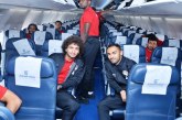 بالصور ..مصرللطيران تنقل الفريق القومى لكرة القدم الى سويزلاند فى تصفيات كأس الأمم الأفريقية