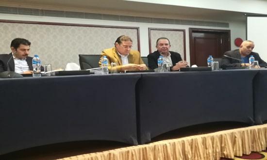 المناوى وعبد العال والجندى وخيرى يوضحون فى مؤتمر صحفى أسباب بطلان إنتخابات غرفة شركات السياحة و الطعن القضائى