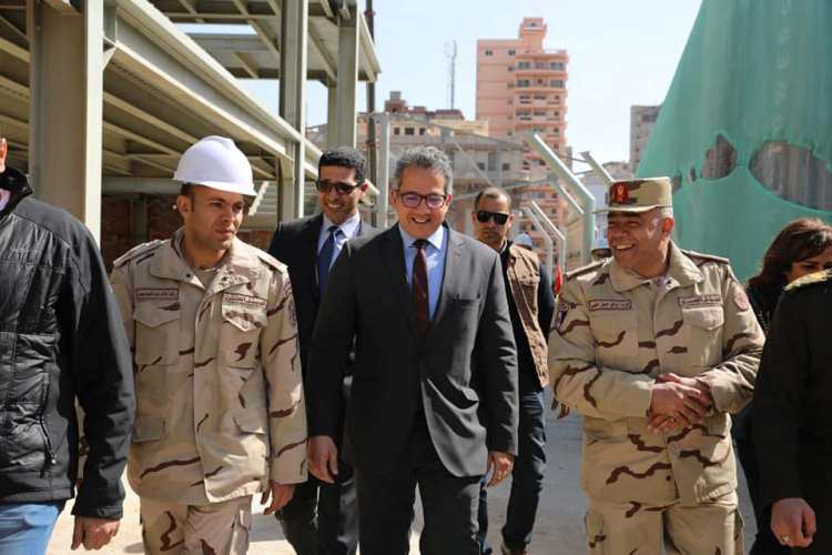 وزير الاثار يتفقد مشروع ترميم المتحف اليوناني الروماني بالاسكندرية