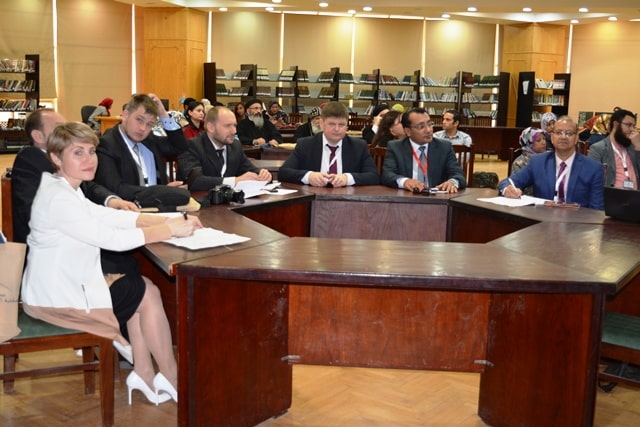 مشاركة وفد روسى بمؤتمر التراث والآثار القبطية بجامعة الفيوم