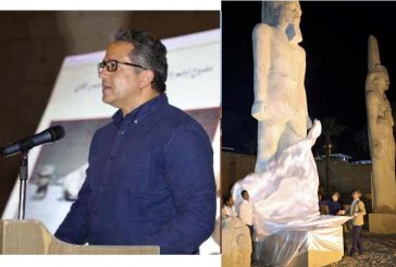 وزير الاثار يرفع الستار عن تمثال رمسيس الثاني بأخميم بعد ترميمه