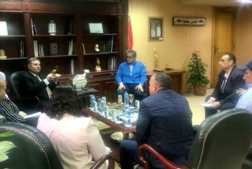 العنانى يبحث مع حطبة وسامح سعيد سبل تطوير خدمات عروض الصوت والضوء بالمواقع الاثرية