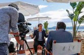 JAVIER BARDEM STOPS BY THE HFPA LOUNGE AT NIKKI BEACH CANNES
