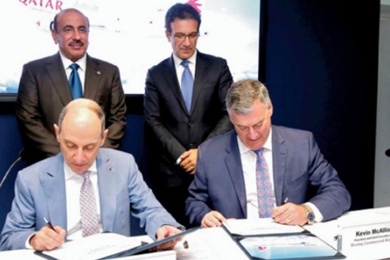 القطرية للشحن الجوي تشترى 5 طائرات بوينج 777 جديدة خلال معرض باريس الجوي