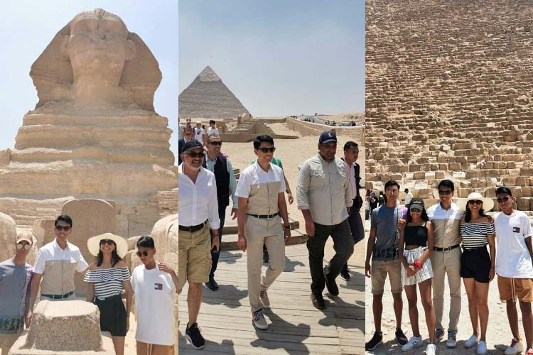 رئيس دولة مدغشقر يزور منطقة آثار الهرم