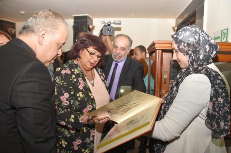 وزيرة الثقافة تشهد الاحتفاء بخالد الذكر فى قاعة سيد درويش