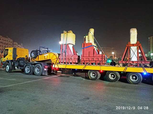 بالصور: 309 قطعة أثرية استفبلها المتحف المصري الكبير من بينها تمثال للملك رمسيس الثاني فرعون موسي