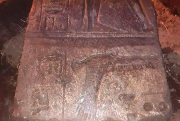 الآثار تكتشف كتل أثرية ضخمة مغمورة فى المياه الجوفية بالقرب من معبد الإله بتاح بمنطقة ميت رهينة