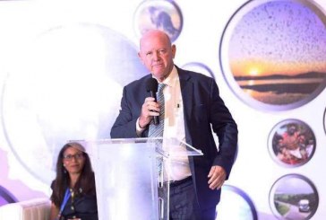 Alain St.Ange, president of the African Tourism Board & Seychelles former Tourism Minister addresses opening ceremony of Uganda’s annual Pearl of Africa Tourism Expo