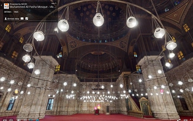 اليوم الاثنين : جامع محمد علي بقلعة صلاح الدين الأيوبي جولة افتراضية بتقنية 360درجة عبر صفحات وزارة السياحة المصرية علي الانترنت