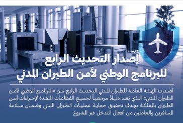 الطيران المدني السعودي يُصدر التحديث الرابع للبرنامج الوطني لأمن الطيران بالمملكة