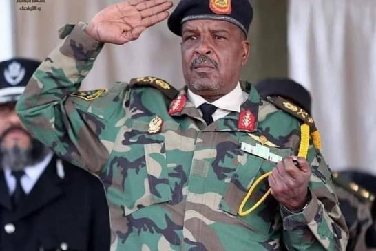 عزاء واجب : الصحفي مصطفي فنوش يعزي في وفاة اللواء ونيس بوخمادة أمر القوات الخاصة الصاعقة الليبية 