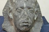 رأس الملك سنوسرت الثالث قطعة الشهر بالمتحف المصري بالتحرير احتفالا بعيد الشرطة