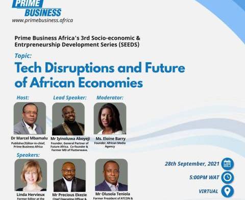 Prime Business Africa Picks Futterwave Co-founder, Aboyeji, Global Experts For Talk On Tech Disruptions