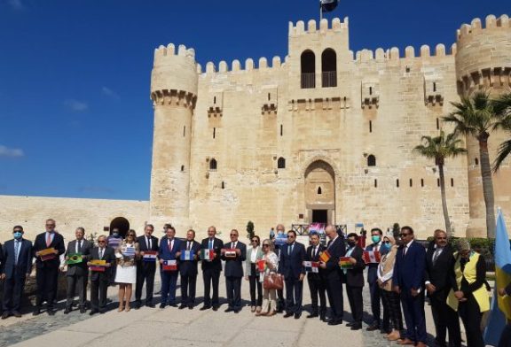 قلعة قايتباي بالإسكندرية تستقبل سفراء مجموعة دول الابيرو أمريكية في مصر