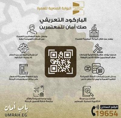بالفيديو و الإنفو جراف: غرفة سياحة مصر توضح أهمية باركود بوابة العمرة كوثيقة ضمان حقوق المعتمرين